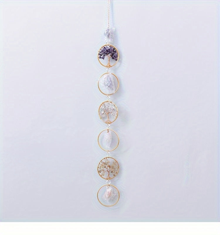 Majarlikha COLLECTIONS Hanging Chakra Stones and Tree Of Life Wall Decor