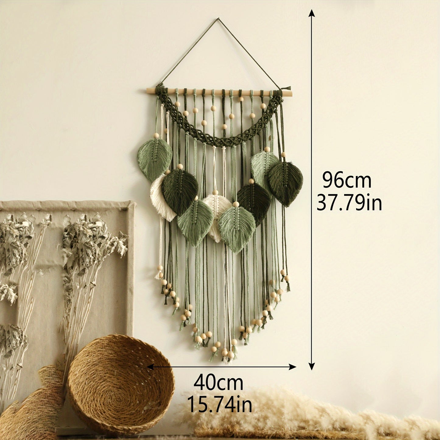 Majarlikha COLLECTIONS Macrame Wall Hanging Leaves Decor