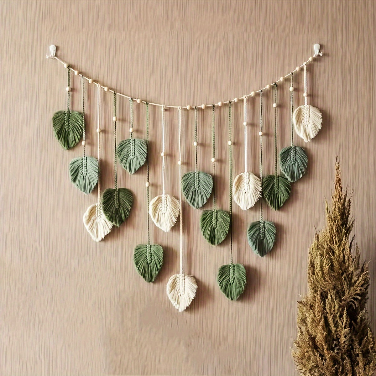 Majarlikha COLLECTIONS Macrame Leaf Design Wall Hanging Decor