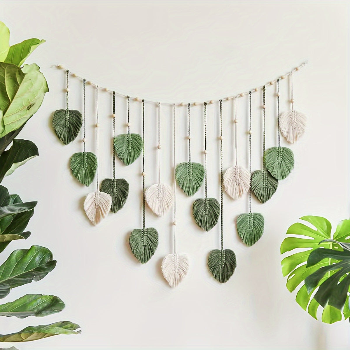 Majarlikha COLLECTIONS Macrame Leaf Design Wall Hanging Decor