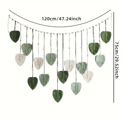 Majarlikha COLLECTIONS Macrame Leaf Design Wall Hanging Decor