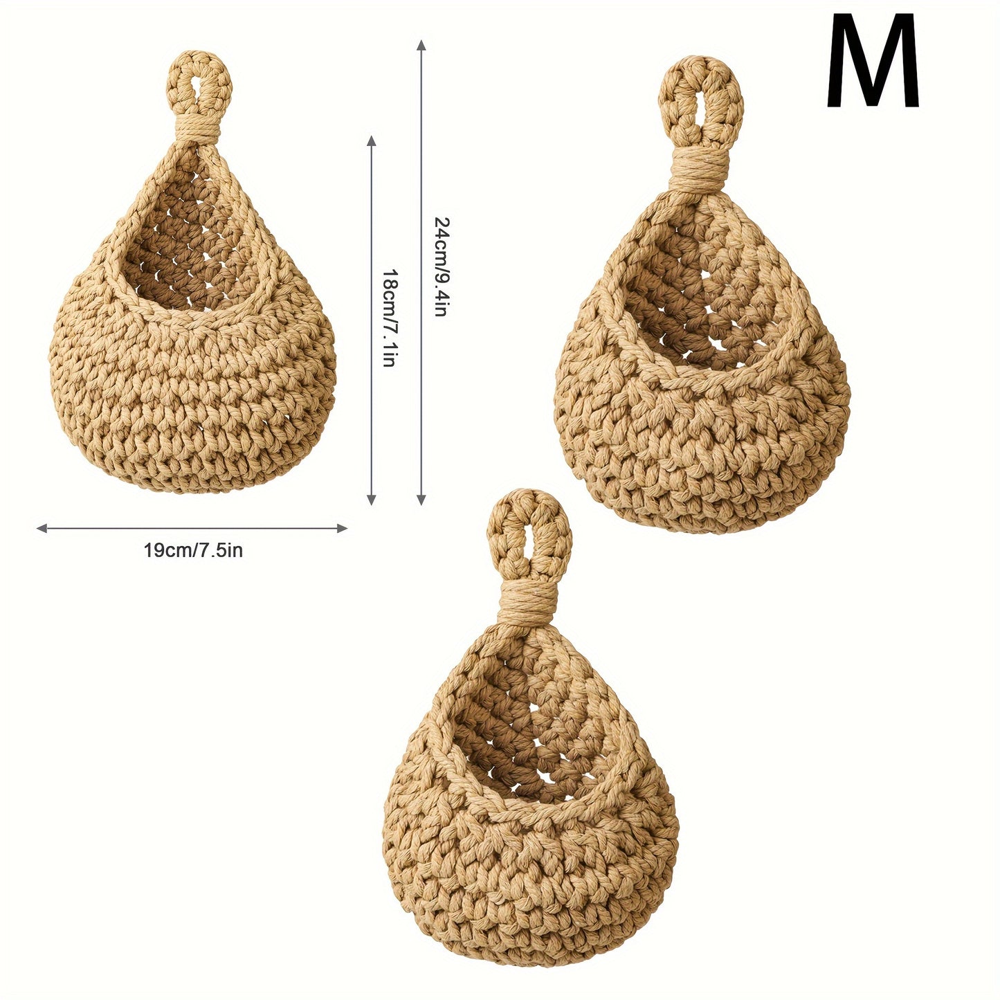 Majarlikha COLLECTIONS Multipurpose Hanging Jute Fiber Basket Storage