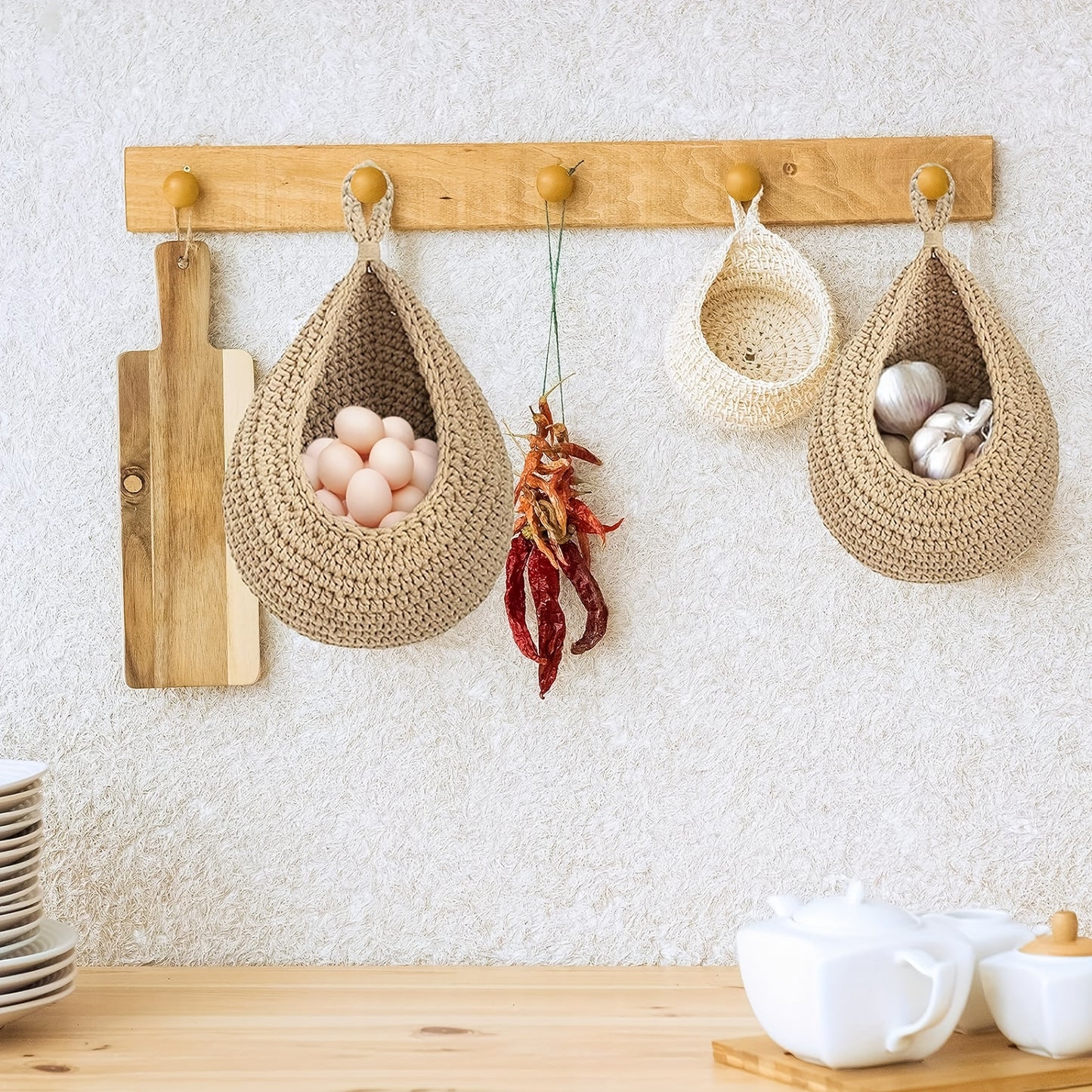 Majarlikha COLLECTIONS Multipurpose Hanging Jute Fiber Basket Storage