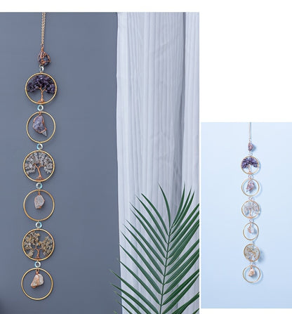 Majarlikha COLLECTIONS Hanging Chakra Stones and Tree Of Life Wall Decor