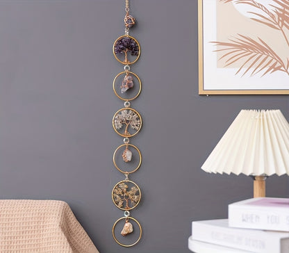 Majarlikha COLLECTIONS Hanging Chakra Stones and Tree Of Life Wall Decor