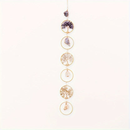 Majarlikha COLLECTIONS Hanging Chakra Stones and Tree Of Life Wall Decor