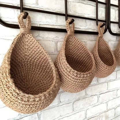 Majarlikha COLLECTIONS Multipurpose Hanging Jute Fiber Basket Storage